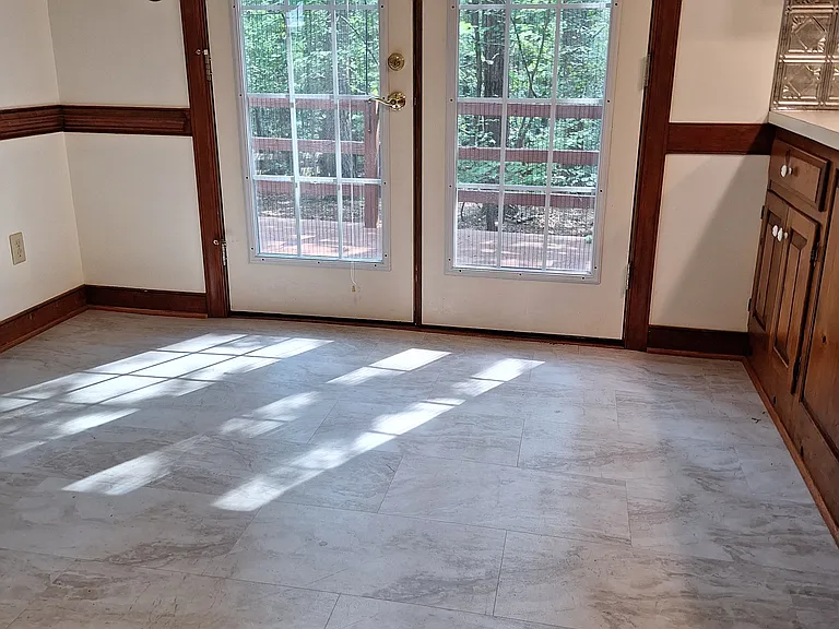 Breakfast area with French doors to the rear deck