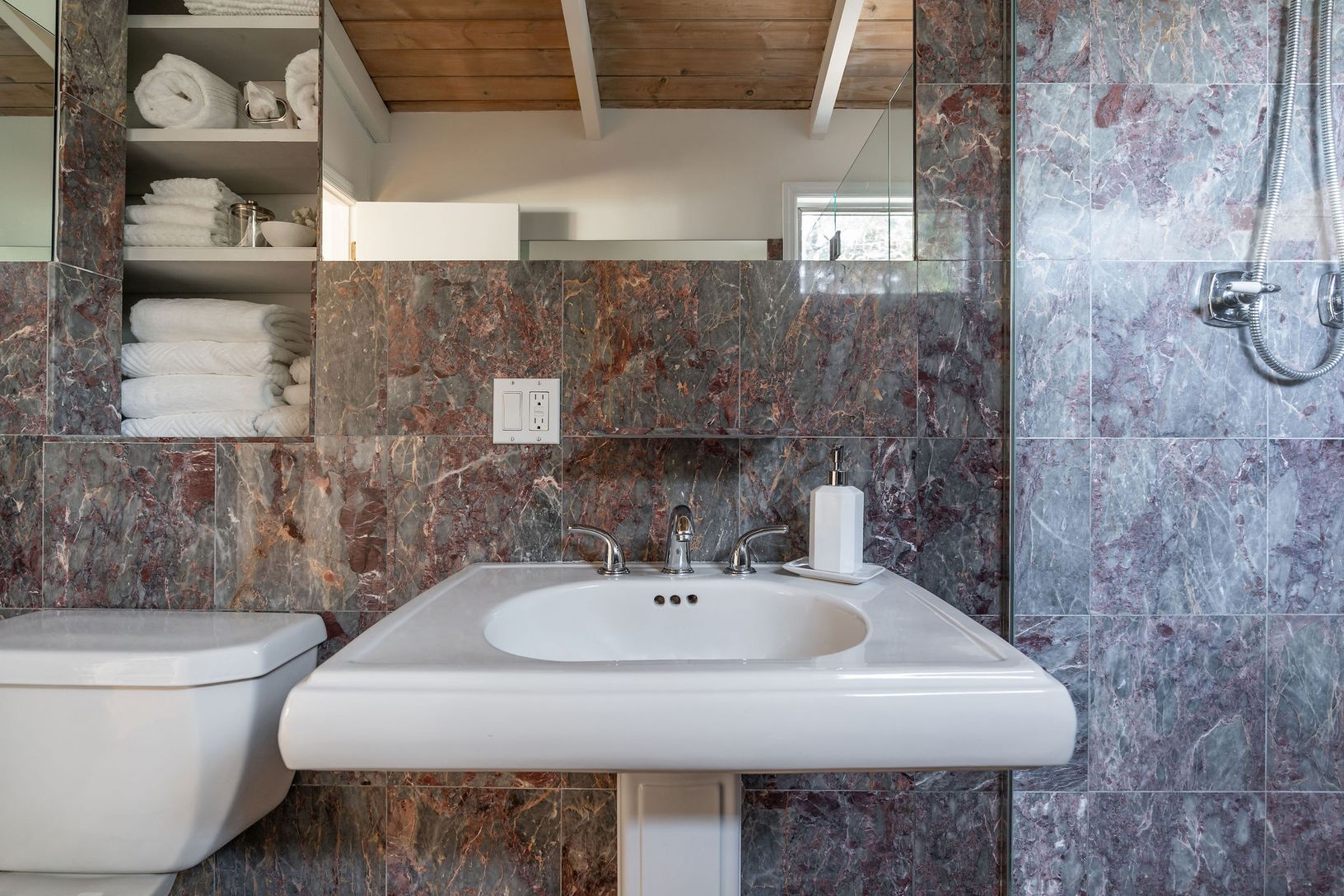  Downstairs Marble Bathroom