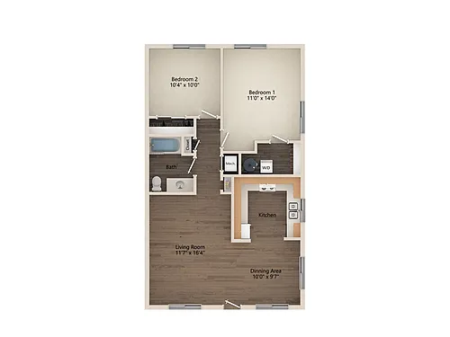 Floor plan Two Bedroom