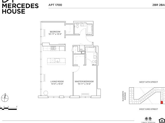2nd image of 550 W 54th St APT 1700