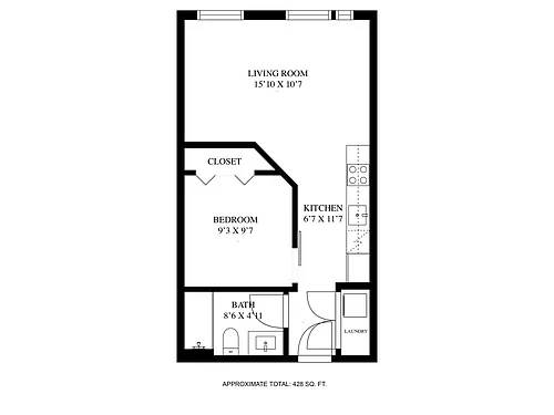 Floor plan 1 Bed - Layout A