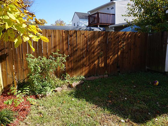 Garden area in back yard