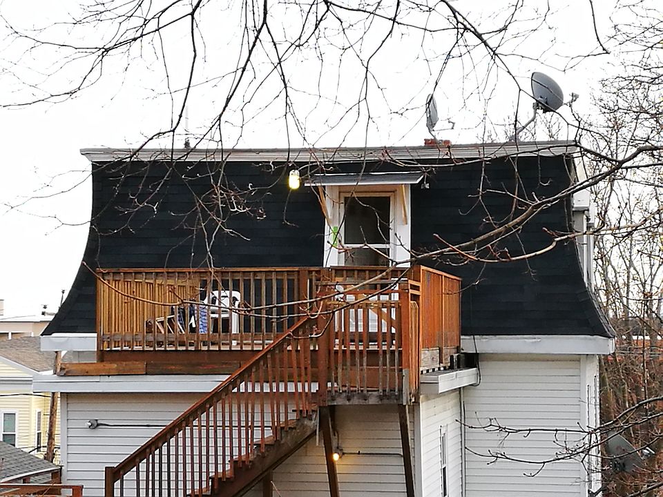 your deck,stairs to backyard