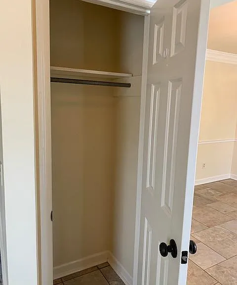 Coat closet in foyer