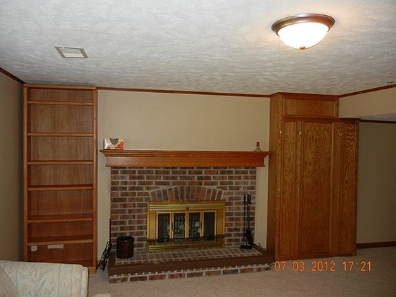 Basement with Fireplace