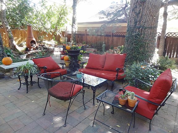 Seating areas on the patio