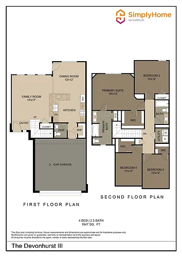 Floor plan 8337 Hackberry Tree Drive