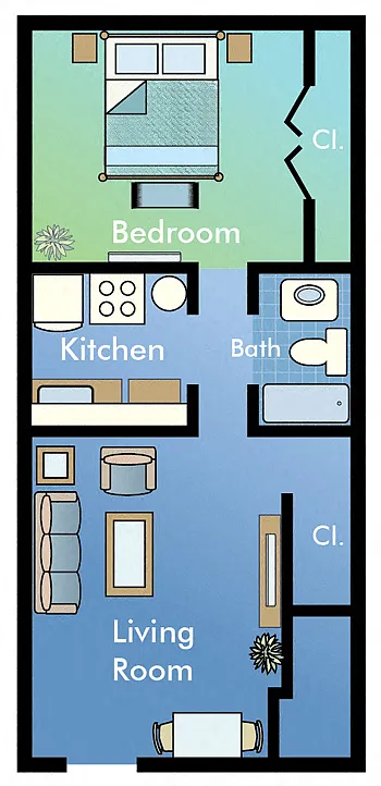 Floor plan 1X1