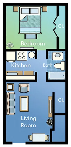 Floor plan 1X1