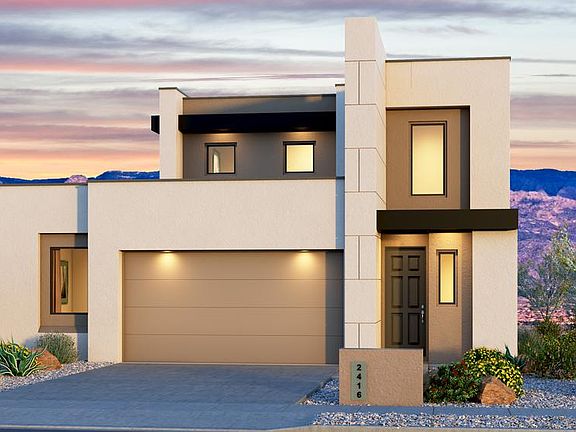 Modern Elevation with flex room