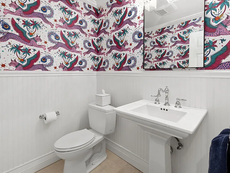 Downstairs powder room
