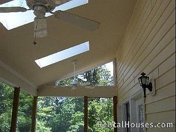 Deck ceiling, skylites, fans