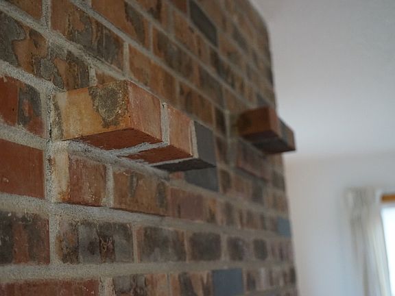 Built in display on the fireplace