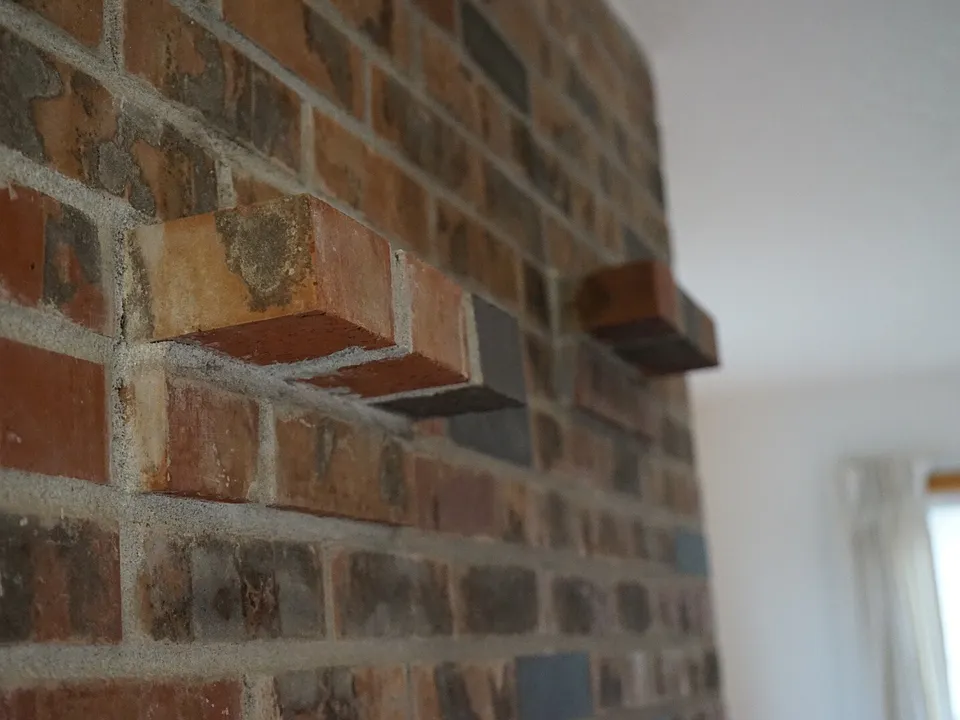 Built in display on the fireplace