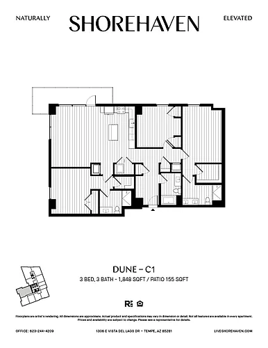 Floor plan Dune - C1