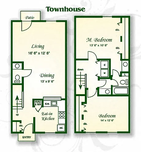 Floor plan The Magnolia Townhouse EIK