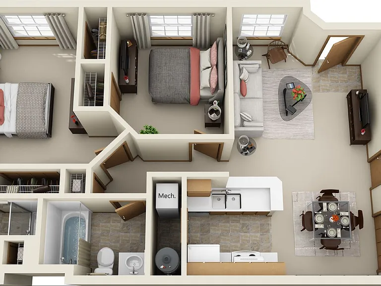 2 bedroom 2 bedroom