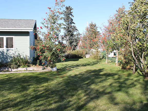 Fenced in back and side yard