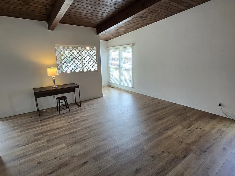 Living room with South and West facing windows