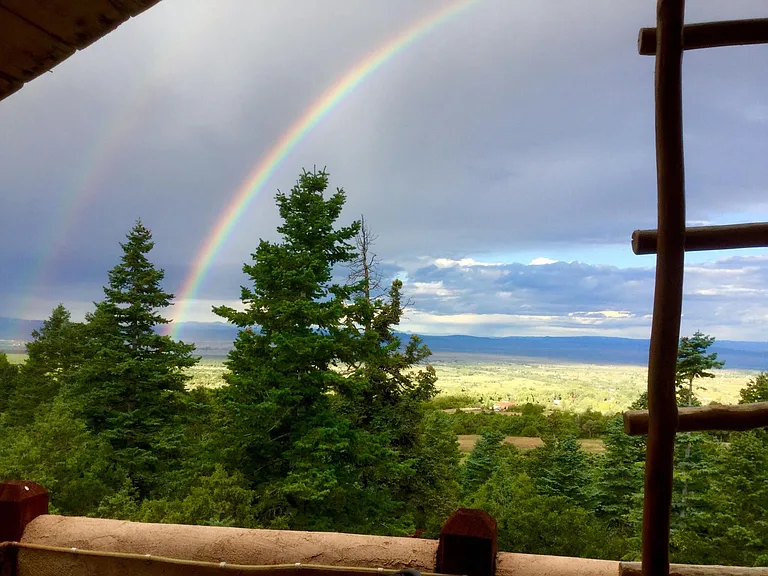 Look at that! A double header.
View of Picuris and Rio Grande Gorge to Los Alamos and Truchas Peak is on far left.