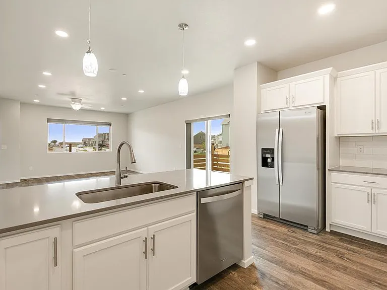 Kitchen and living room