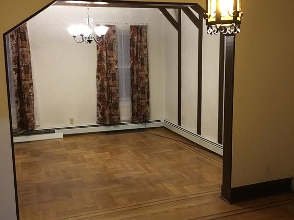 Living room as seen from dining room, before carpet was added.