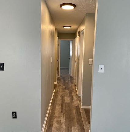 Hall with new adjustable overhead lighting.
