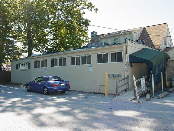 View from rear parking area