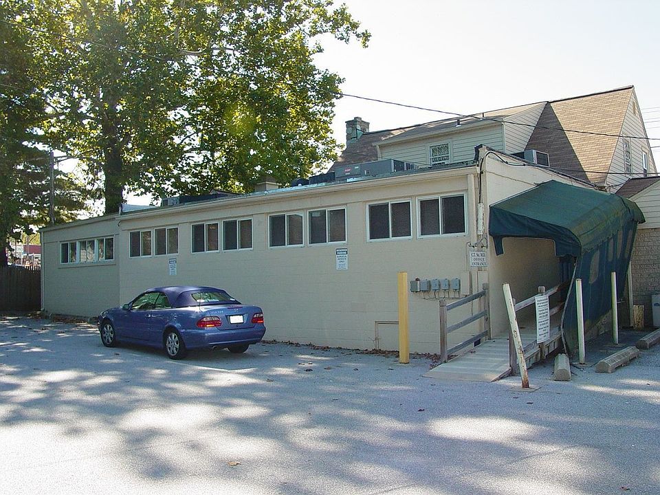 View from rear parking area