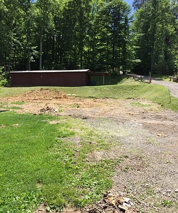 Pole barn out front unfinish