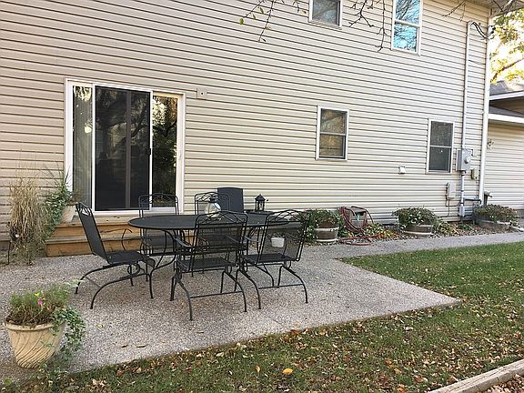 Backyard patio area