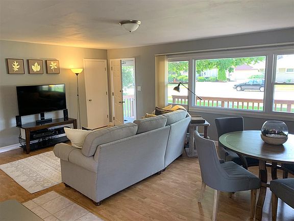 Living room to front door view
