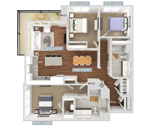 Floor plan C3-516-517
