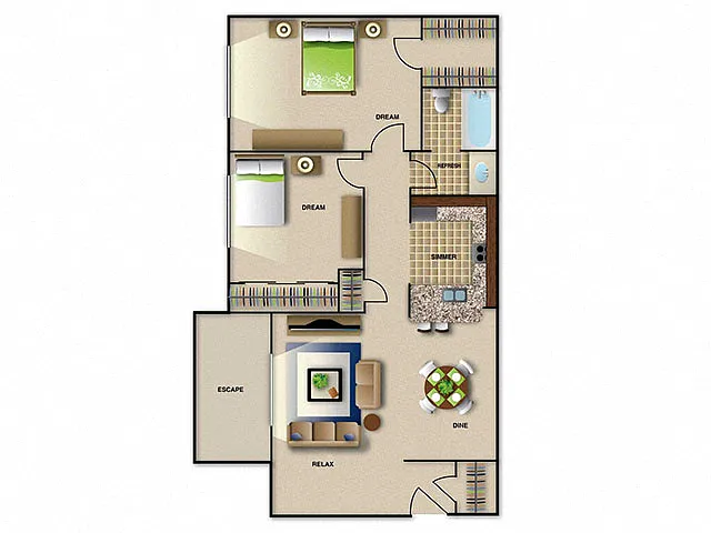 Floor plan 2 Bedroom