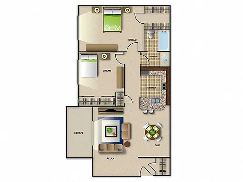 Floor plan 2 Bedroom