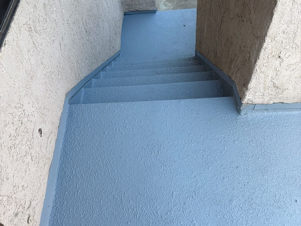 Stairs leading to the unit.