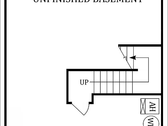 Unfinished Lower Level Floor Plan