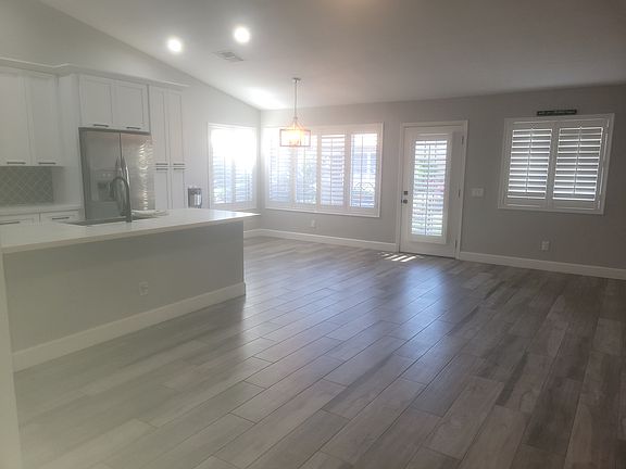 Dining area and living room