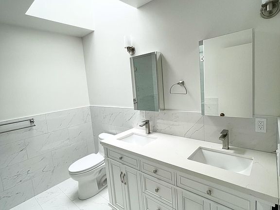Bathroom with double vanity sink