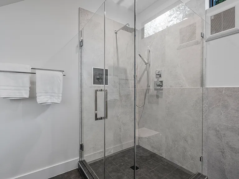 Walk-in shower.