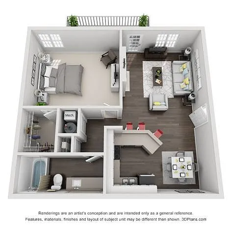 Floor plan The Avondale Renovated Stackable W/D