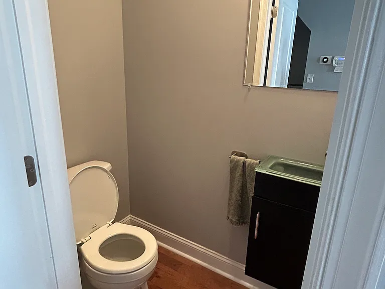 First floor powder room