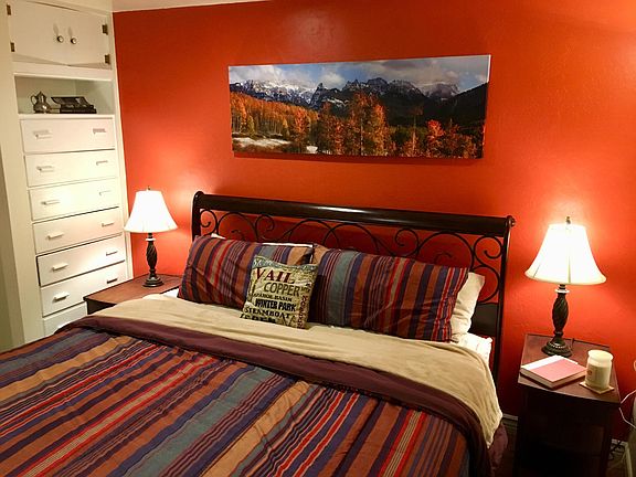 King room with large closet and built in dresser