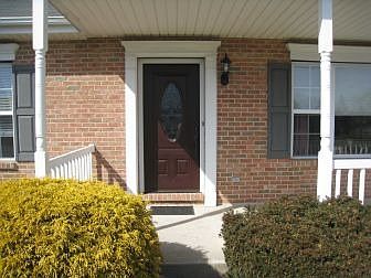 New "Pella" door, covered entrance