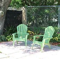 Sitting area under oak tree. Pavers are being professionally installed now.