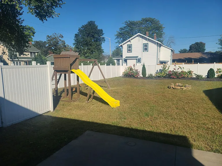 Fenced yard