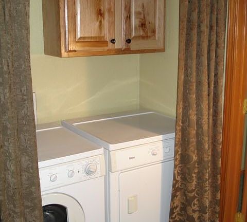 Upstairs laundry area