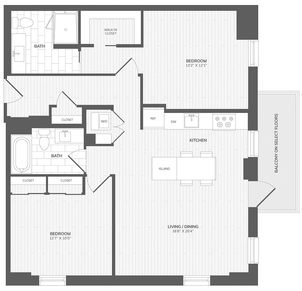 Floor plan 2 Bed/2 Bath-B5_Intersect at O