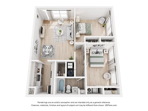 Floor plan Two Bedroom