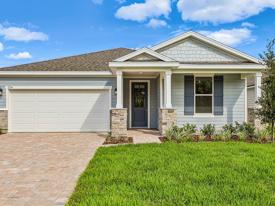 The Fleetwood Exterior by DRB Homes located in Panther Creek in Jacksonville, FL.